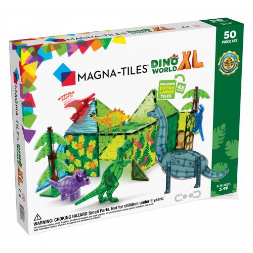 Magna-Tiles Dinos set XL Magnetische Tegels - 50 delig - Inclusief 6 Dinos