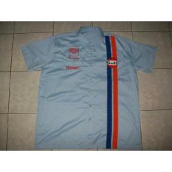 nieuwe Steve McQueen Le Mans GULF shirt hemd blouson hiblauw