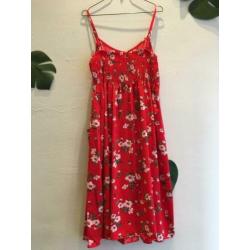 Rode jurk bloemen print, zomers, nieuw, maat L/XL