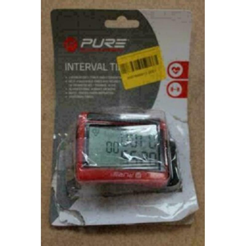 Pure2Improve interval Trainer 7,5 x 6 cm rood/zwart (nieuw)
