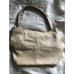 Beige leren tas