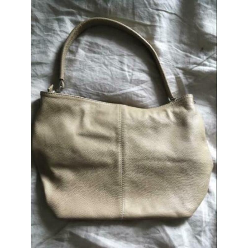 Beige leren tas