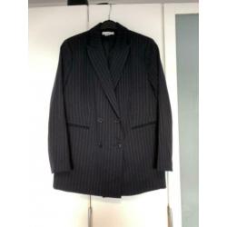 Donkerblauw krijtstreep colbert H&M, 46, NIEUW