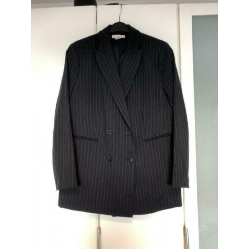 Donkerblauw krijtstreep colbert H&M, 46, NIEUW