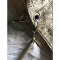 Beige leren tas