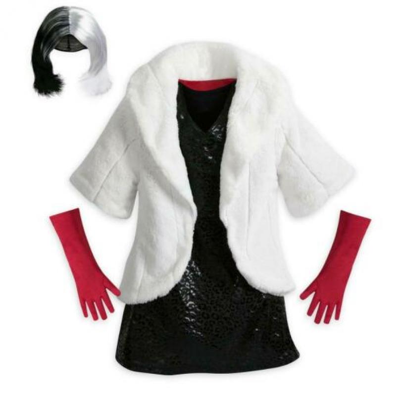 CARNAVAL Cruella de Vil jurk 110 116 kostuum pak Disney