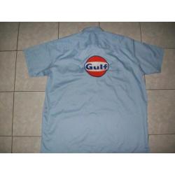 nieuwe Steve McQueen Le Mans GULF shirt hemd blouson hiblauw