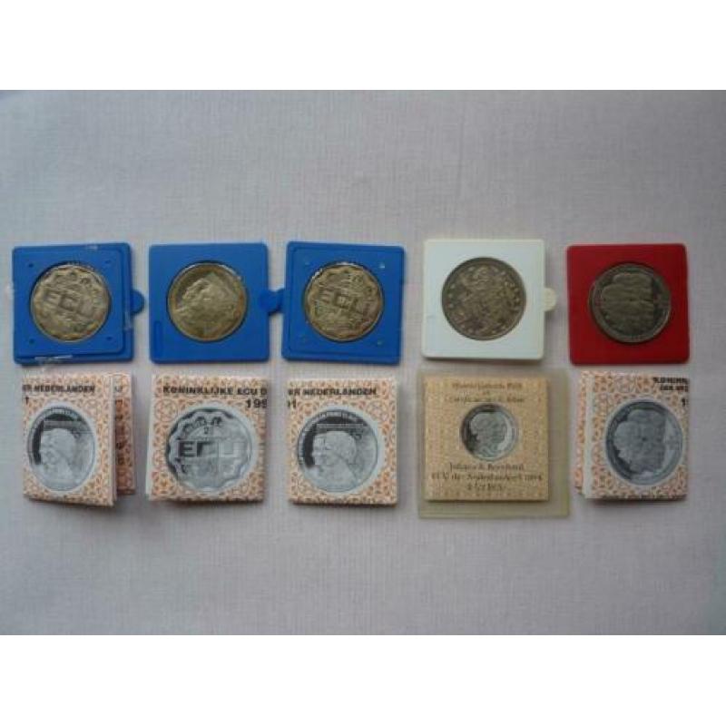 5 koninklijke 2 1/2 ecu munten 1991 1992 koninklijke familie