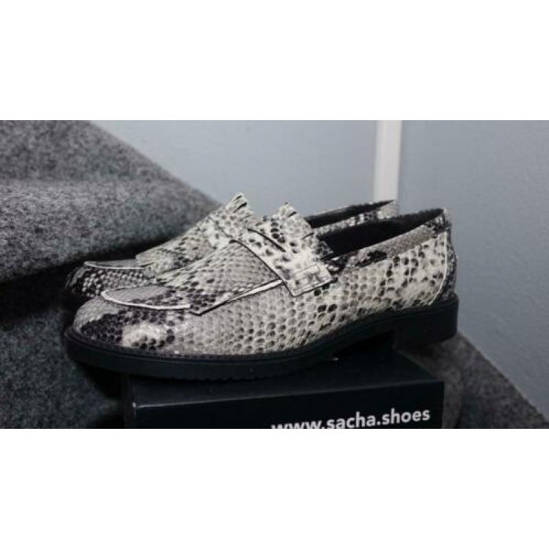 nieuwe echt leren SACHA tijger print schoenen