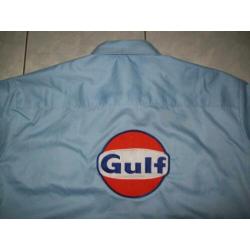 nieuwe Steve McQueen Le Mans GULF shirt hemd blouson hiblauw