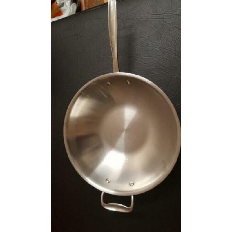 Grote wokpan 34cm merk HAUTE CUISINE geschikt voor inductie