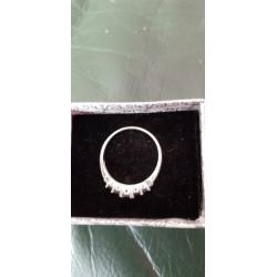 Vintage zilver ring met natuurlijke Tanzaniet