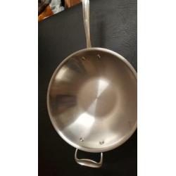Grote wokpan 34cm merk HAUTE CUISINE geschikt voor inductie