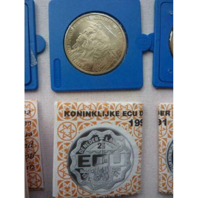 5 koninklijke 2 1/2 ecu munten 1991 1992 koninklijke familie
