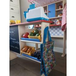 Houten kinder winkeltje incl veel spullen ZGAN