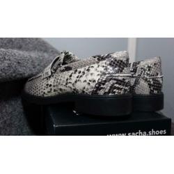 nieuwe echt leren SACHA tijger print schoenen