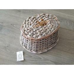 Ovalen rieten bloempot (NJ816)