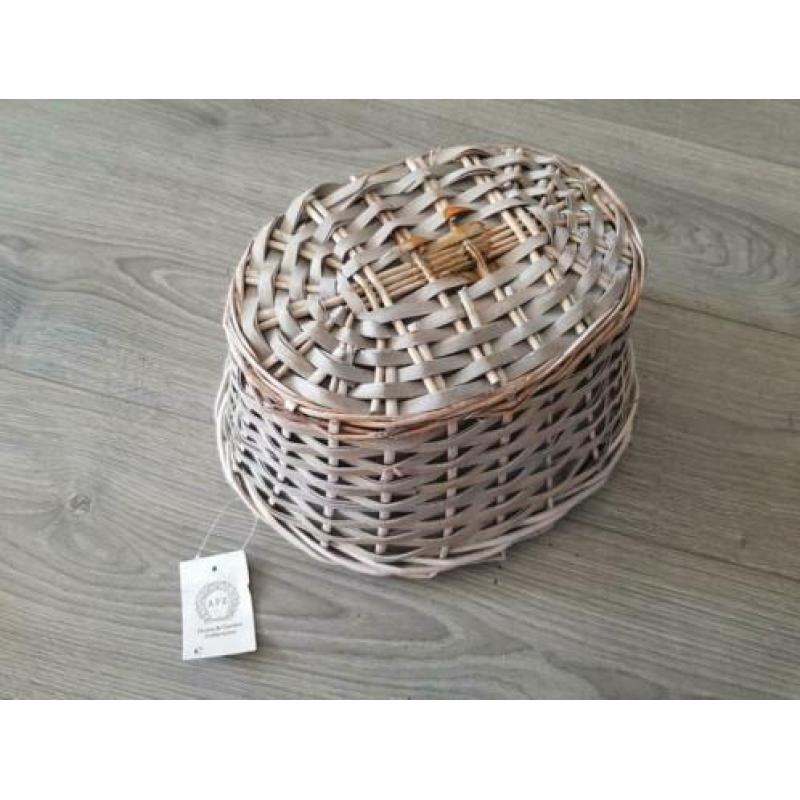 Ovalen rieten bloempot (NJ816)