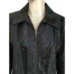 C706 Blacky Dress maat 36=S imitatie bontjasje jasje bruin