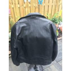 Mooie leren motor pak en laarzen