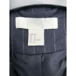 Donkerblauw krijtstreep colbert H&M, 46, NIEUW