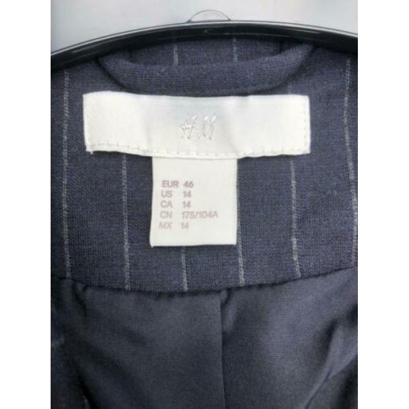Donkerblauw krijtstreep colbert H&M, 46, NIEUW