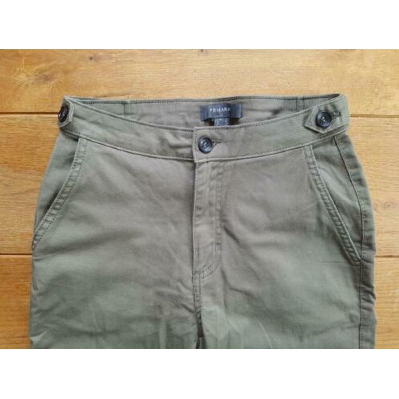 stoere legergroene broek model cargo maat 32