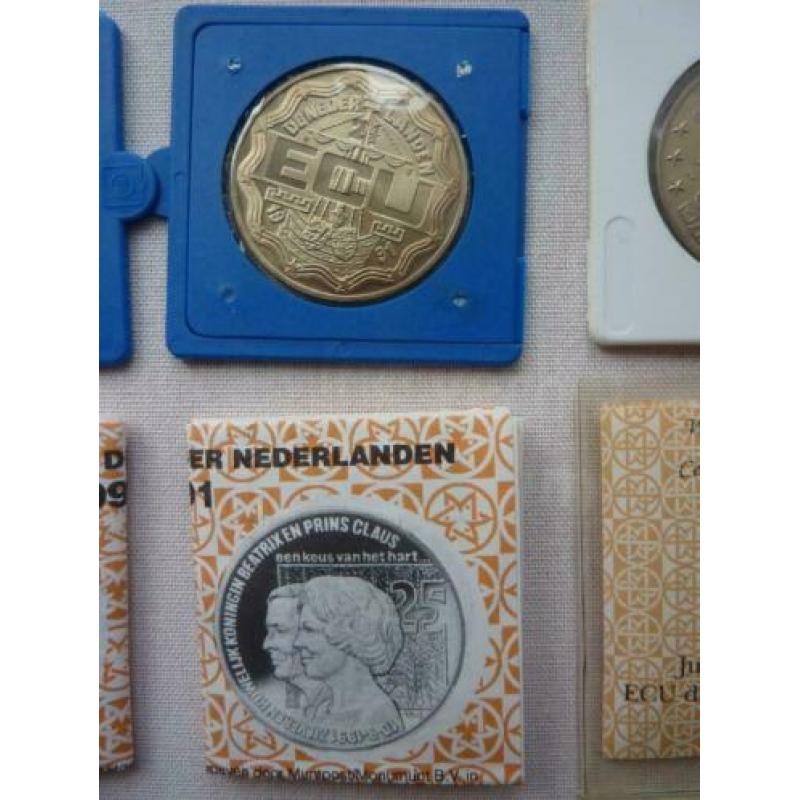 5 koninklijke 2 1/2 ecu munten 1991 1992 koninklijke familie