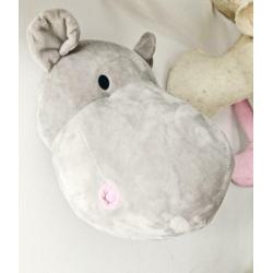 Nieuw!Pluche dierenkop nijlpaard. Wanddecoratie. Kinderkamer