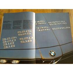BMW programma folder uit 1980 ( o.a. e21, e12, e23, M1)