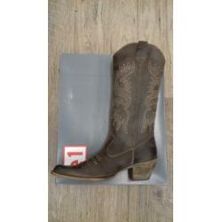 Nieuwe leren western/cowboy laarzen maat 38 € 30.00