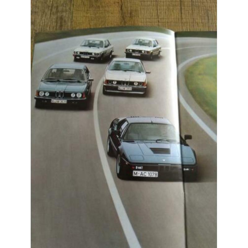 BMW programma folder uit 1980 ( o.a. e21, e12, e23, M1)