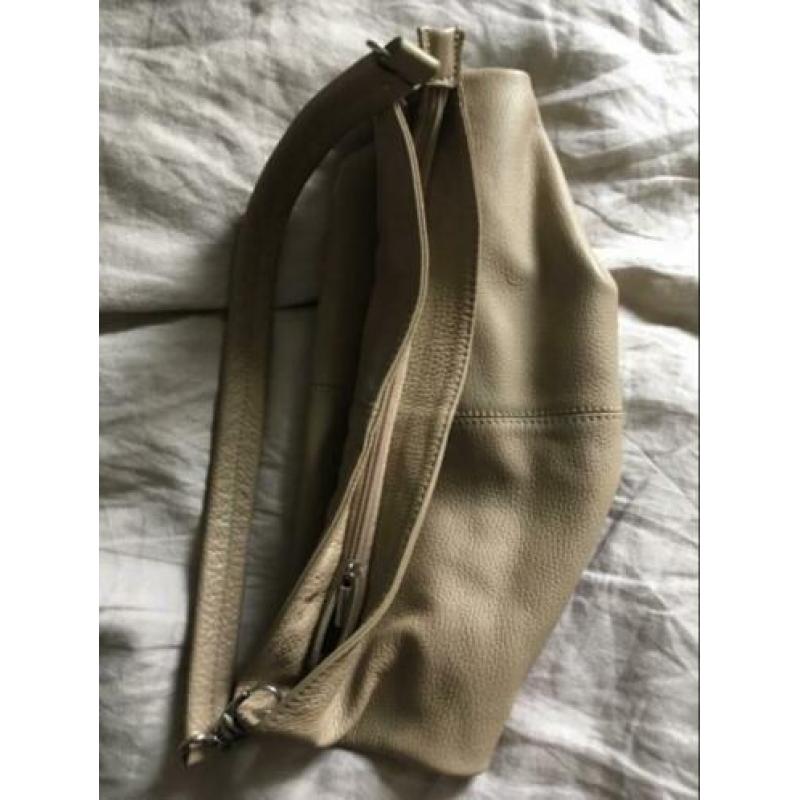 Beige leren tas