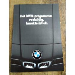 BMW programma folder uit 1980 ( o.a. e21, e12, e23, M1)