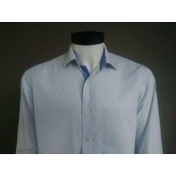 Massimo Dutti overhemd. Wit blauw bolletjes. Maat M. Slim fi