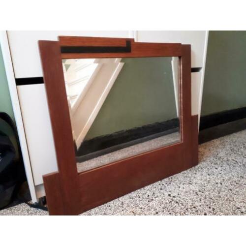 Amsterdamse School art deco spiegel facet geslepen