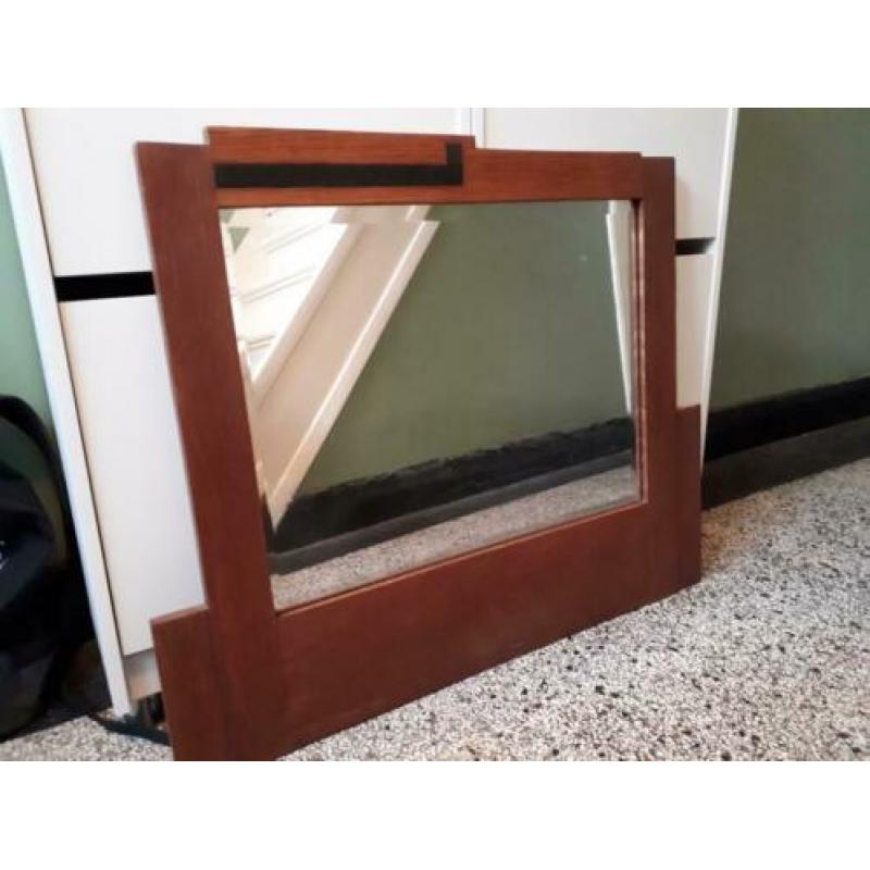 Amsterdamse School art deco spiegel facet geslepen