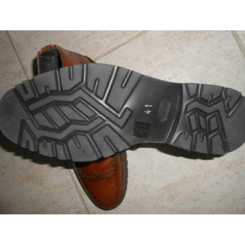 nieuwe bruine leren italiaanse Antonio parriego schoenen 41