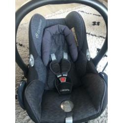 Maxi-cosi blauw zwart met verkleiner