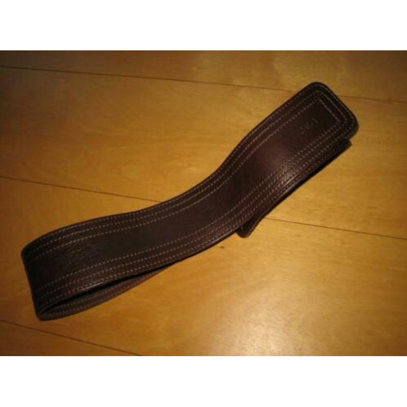 Nieuwe stoere donkerbruin leren riem McGREGOR 90 snazzeys