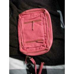 tas koraalroze/rood van Pieces, nieuw.