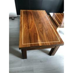 Salontafel handgemaakt massief notenhout