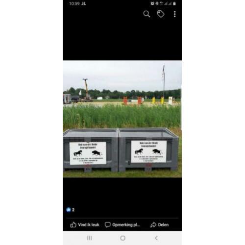 Palletboxen,hooibak,slowfeeder,kunststof bak