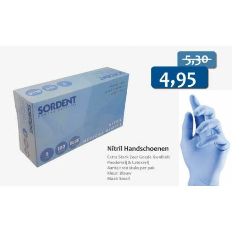 POEDERVRIJ Nitrile nitriel nitril handschoenen S, M, L, XL