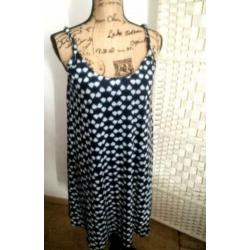 MANGO jurk maat 40 ( L ) blauw zwart wit