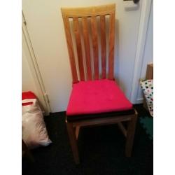 teakhouten eetkamerstoelen 6 stuks inclusief kussens