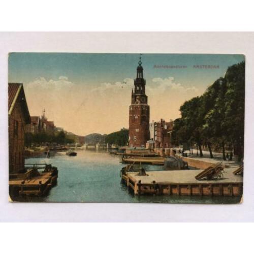 Prentbrief/ ansichtkaarten, Amsterdam, Gelopen