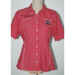 L'ARGENTINA, ARGENTINA gestreepte blouse, rood, Mt. S