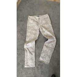 GARDEUR broek maat 42 grijs slangenprint ZGAN