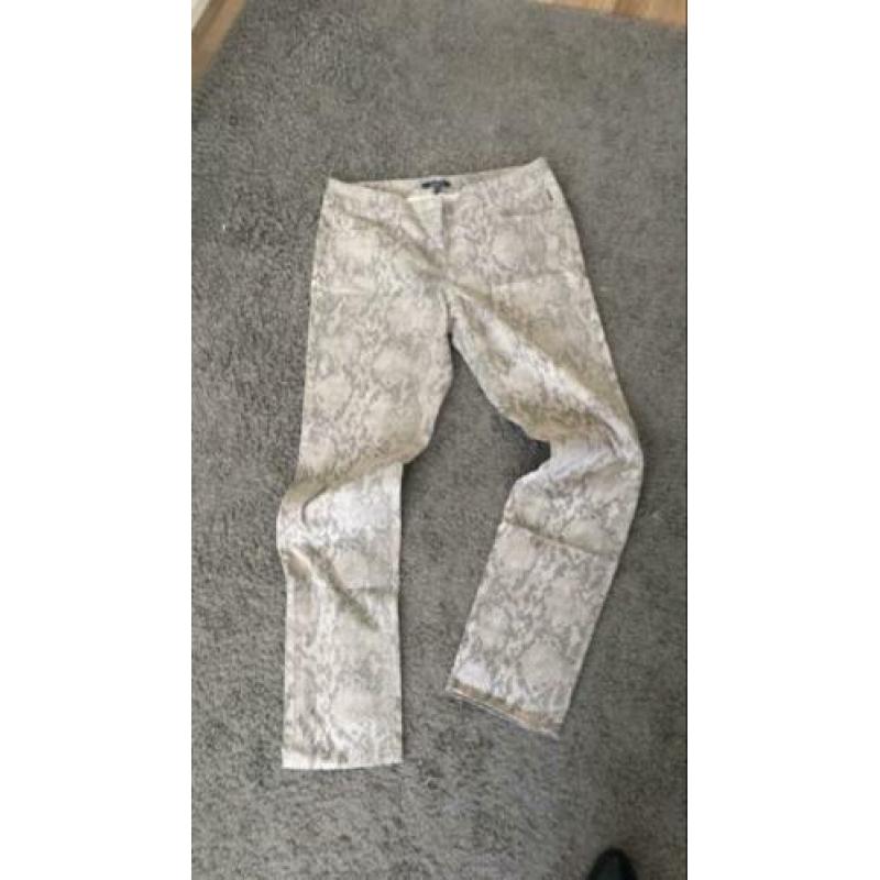 GARDEUR broek maat 42 grijs slangenprint ZGAN